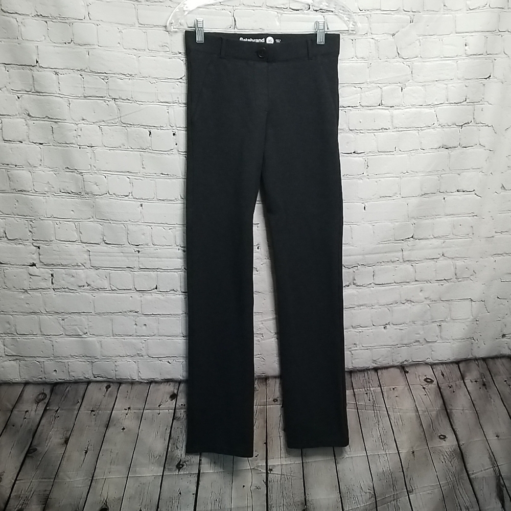 Betabrand Women's Straight Leg Pants Dark Heather Gray Xsmall